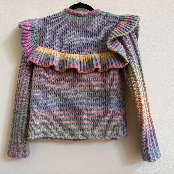LoveShackFancy Yumi Pullover Sweater in Rainbow Small - Picture 4 of 4